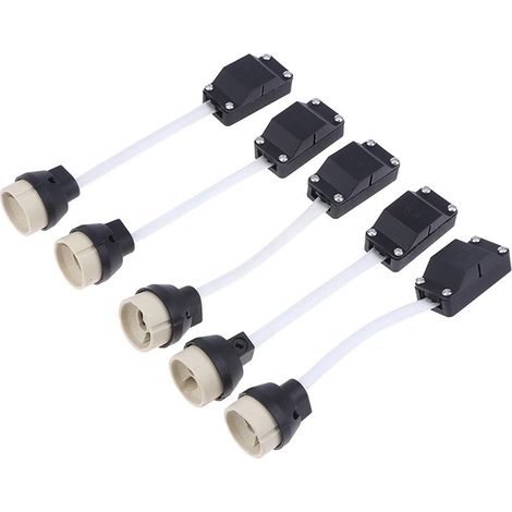 Supports de lampe GU10 avec boîtier de raccordement, douilles en céramique 2A 250V pour ampoules LED, LED et halogènes, spots encastrés (à monter soi-même). (1/5)