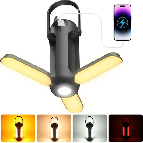 Wiederaufladbare Campinglampe Zeltlampe LED-Campinglampe 10000 mAh dimmbar Powerbank Taschenlampe Für Zelte Wanderungen Notfälle multifunktional