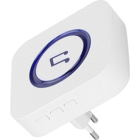 Sonnette sans fil avec 5 niveaux de volume et 55 sonneries pour la maison (AC110-260V, blanc, UE) (1/5)