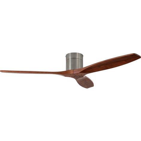 Forlight - Ventilador de Techo Stem Evo, Ø1320mm, Motor DC Silencioso, 30W, 6 Velocidades, Mando a Distancia Incluido, 20-32m², Madera Oscura, Palas Madera Oscura (1/3)
