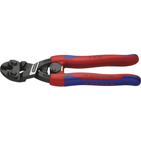 KNIPEX 71 42 200 CoBolt® mit schlanken Mehrkomponenten-Hüllen schwarz atramentiert 200 mm