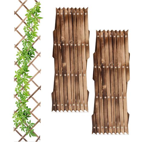 Enrejado retráctil de madera, juego de 3