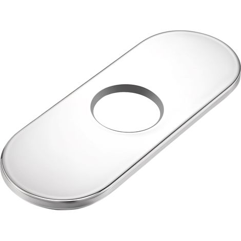 Plaque de recouvrement de bouchons perforés de 35 mm en acier inoxydable 304 - Plaque de recouvrement anti-taches - Fixation anti-taches - Pour salle de bain, évier de cuisine, robinet de (1/5)