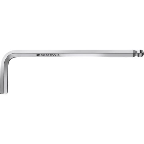 PB Swiss Tools Sechskant-Winkelschraubendreher, mit Kugelkopf, verchromt, 4 mm