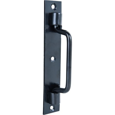 Poignée de porte – St. Etienne – noire – 160 x 30 mm – qualité supérieure – Marque (1/2)