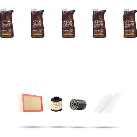 Kit tagliando 3 FILTRI e 5L OLIO compatibile con Ds7 Crossback e-tense 1.6 165kw dal 2021 (1/5)
