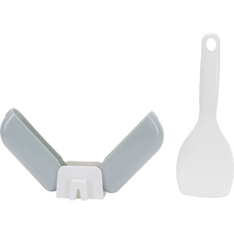 Cuillère à Riz avec Boîte de Rangement Antipoussière - Accessoire de Cuisine Pratique Vert