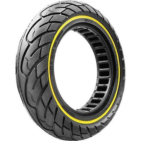 Pneus pour trottinette électrique 10x2,5, compatibles avec la trottinette électrique Ninebot MAX G30, pneus nid d'abeille, jaunes. (1/5)