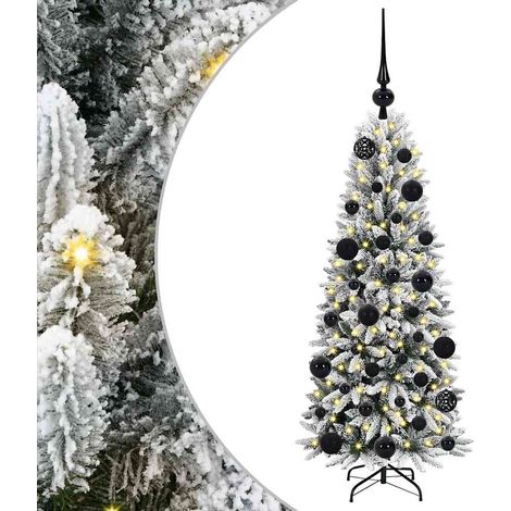 Sapin de Noël  Arbre de Noël artificiel avec 150 LED avec support Blanc 120 cm (1/5)