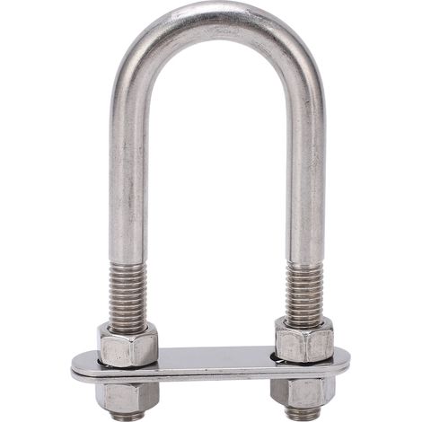 Boulon en U à œil arrière pour arc marin, 12x130mm, avec vis réglable, quincaillerie de pont de bateau en acier inoxydable (1/5)
