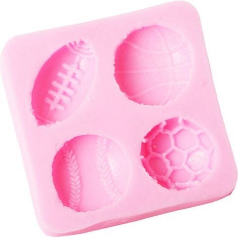 Silikon-Kuchenform mit Fußball- und Baseballmotiven, Schokoladenbackform, DIY-Formenherstellungswerkzeug (1/5)