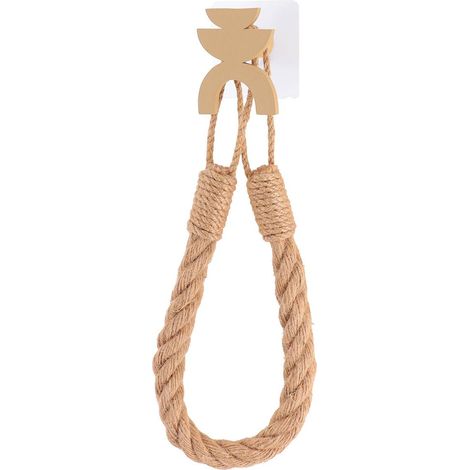 Toilettenpapierhalter im tribal-stil aus seil und bambus auf einem aufkleber – ocre - Tendance (1/5)