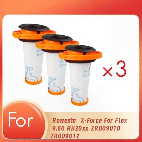 Set de 3 pré-filtres pour aspirateurs balais sans fil, compatibles modèles X-FORCE FLEX 9.60, refs ZR009010 et ZR009012. (1/5)
