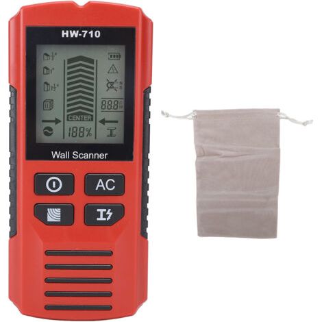 Scanner mural Portable et précis 7 en 1, localisateur électronique de câbles en bois et métal avec écran LCD pour chantier de Construction (1/5)