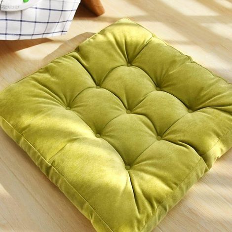1 piece Coussins d'Assise Coussins de Chaise, 55x55x10cm Coussin de Sol,Couverture en Polyester et Remplissage en Coton,Vert (1/5)