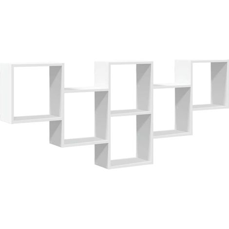 Wall Shelf White 159x18x66 cm Engineered Wood vidaXL