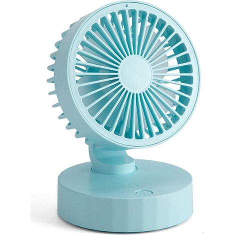 CS102A Ventilador de mesa USB recargable, 3 velocidades y silencioso, batería de 1200 mAh – Ideal para oficina y dormitorio (1/4)