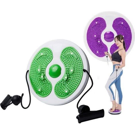 1 Disque de torsion,Plastique ABS,Surface silicone antidérapante,Rotation 360 degrés,Cordes élastiques,Fitness à domicile (1/3)