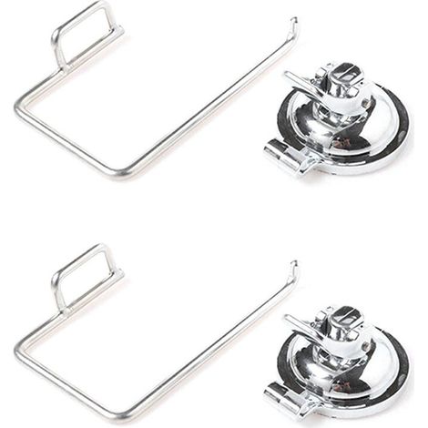 2X Ventouse Sous Vide Porte-Rouleau de Papier Porte-Mouchoirs en Acier Inoxydable Argenté Salle de Bain WC Toilette ÉTagèRe de Rangement Murale