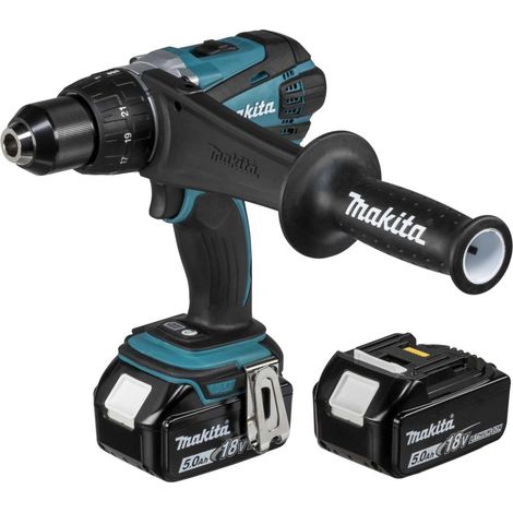 18 V Li-Ion 5 Ah Ø 13 mm Trapano avvitatore MAKITA - 2 batterie, caricabatterie, valigetta - DDF458RTJ (1/4)
