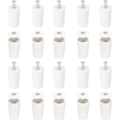 Butée Volet Roulant Butée de Volet Roulant Bouchon d'Arrêt en Plastique avec Rondelles et Vis pour Volets Roulants Lames de Volets Roulants, Blanc (1/5)