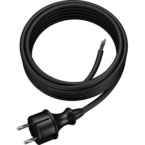 Cavo in gomma rinforzata con spina dritta 4,5 m 2x1,5 mm² IP44 H07RN-F (1/5)