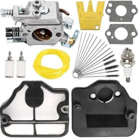 Vergaser-Reparatursatz für Husqvarna Kettensägen 36, 41, 136, 137, 137E, 141, 142, 141LE und 142E, ersetzt WT-834, WT-657, WT-285, WT-239 und C1Q-W29E, inklusive Luft- und Kraftstofffilter (1/5)
