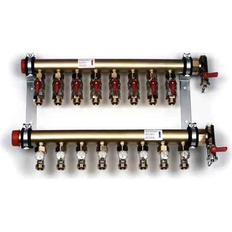 REHAU Distribuidor industrial IM 32 latón 2 circuitos, Eurocono, 12466091001