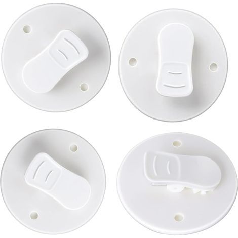 Pinces pour rideau de douche, 4 pièces, pinces anti-éclaboussures pour rideau, pince de protection coupe-vent, pour maintenir le rideau de douche et le rideau, pour camping-car, salle de bain (1/5)
