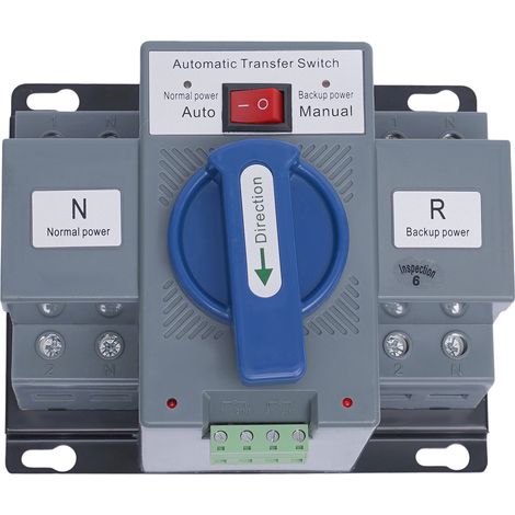 2P/63A Commutateur de transfert automatique à double alimentation avec commutation rapide et niveau disjoncteur, intégration manuelle/automatique Commutateur de transfert automatique (1/5)