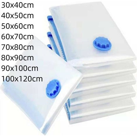 Sac De Compression Sous Vide - 100x120 cm - PET+PE - Pour Literie Couvertures Oreillers Duvets - Réutilisable - 1 Pièce