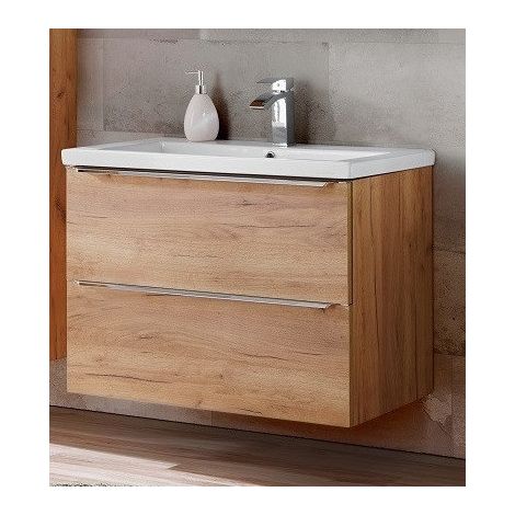 Ensemble meuble sous-vasque + vasque - 80 cm - Elise Oak - Livraison gratuite