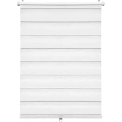 WOLTU Store Enrouleur Double, Store sans Cordon, Store à Rouleau Klemmfix Tamisant, 70x150cm Blanc, DR5625ws12 (1/5)