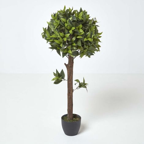 HOMESCAPES Kunstpflanze Lorbeerbaum formgeschnitten Kugel