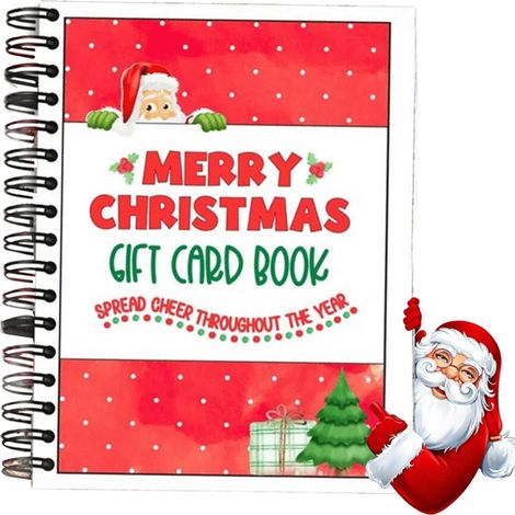 Il libro porta carte regalo di Natale unico nel suo genere presenta