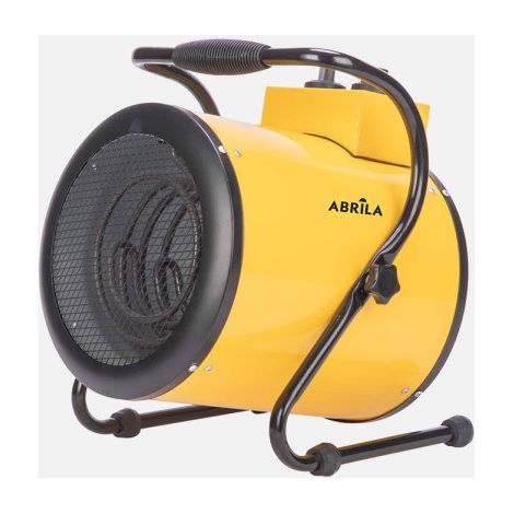 Fabrilamp Termoventilador Industrial Acero Inoxidable DIVITY 5000W Amarillo Trifásico 400V – Termostato Regulable, Seguridad, Asa Robusta – 40x32x32 cm