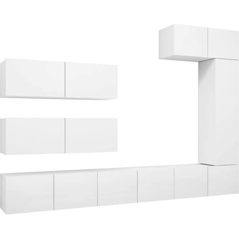 Maison Exclusive - Set de muebles de salón TV 7 piezas madera de (1/5)