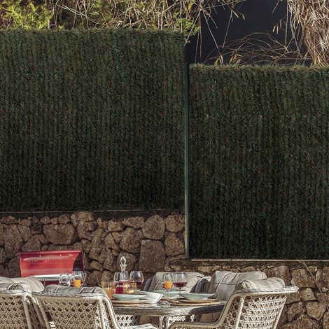 Seto artificial tricolor de 1 x 3 m - follaje decorativo - efecto natural NORTENE (1/5)