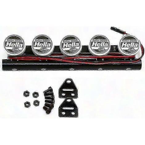 Runder LED-Scheinwerfer mit 5 Dachleuchten für 1/10 RC Crawler TRX4 Axial SCX10, helle Offroad-Suchscheinwerfer, Zubehör-Beleuchtungsset (1/5)