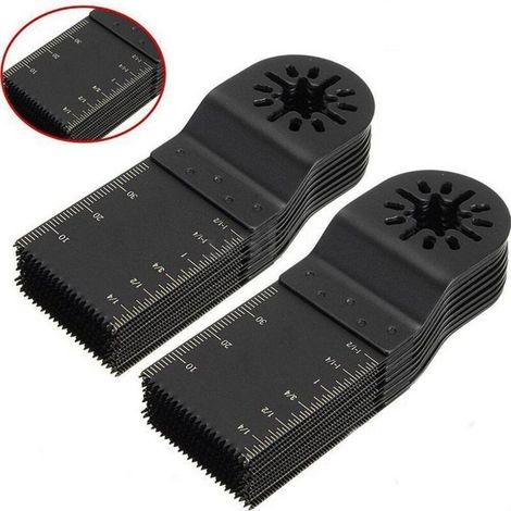Lot de 20 lames de scie oscillante, outil multifonction lame, 34 mm, lame oscillante pour la réparation de la coupe (1/3)