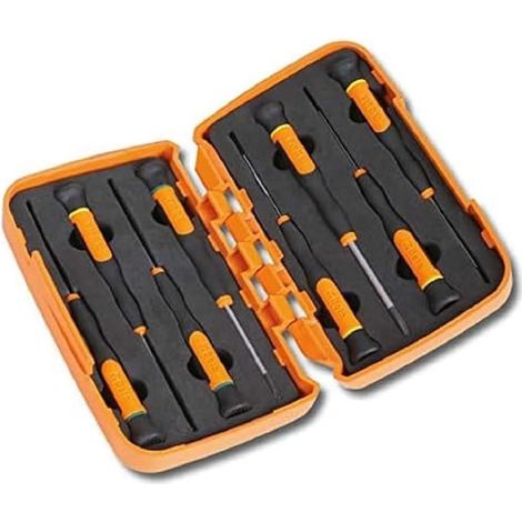 Jeu de 8 micro-tournevis (art. 1257LP, 1257PH) en coffret (1/4)