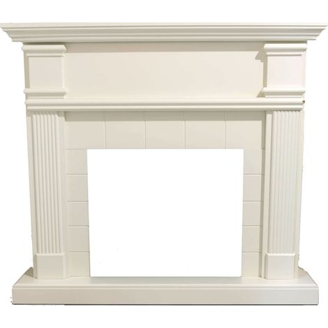 Marco De Chimenea Caldera Blanco Sined Fabricado En Europa Para Chimenea Electrica Vulcano De 60 Cm o Quemador Ispica De 75 Cm Diseno Clásico Atemporal