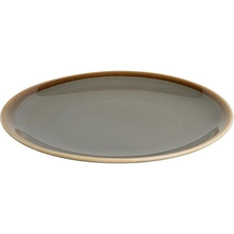 Lot de 6 assiettes rondes plates (Ø)230 mm, en porcelaine