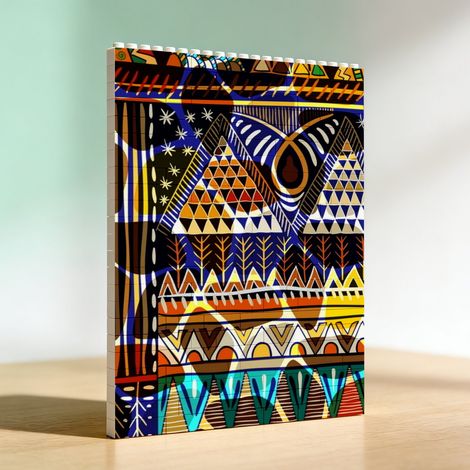 Cadre en blocs pour la Saint‑Valentin créatif, idée de cadeau d’anniversaire (1/5)