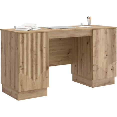 Maison Exclusive - Scrivania con lo scaffale Rovere Artigianale 142,5 x 50 x 75 cm