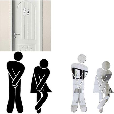 Toilettes hommes et femmes amovibles et panneaux de signalisation des toilettes (1/5)
