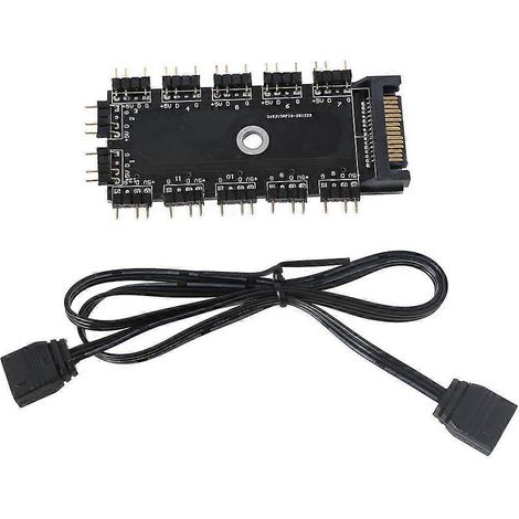 AURA SYNC Hub répartiteur ARGB 5V 3 broches pour boîtier et câble d'extension RGB - SATA -
