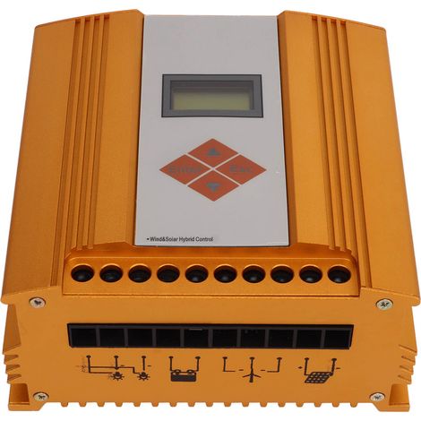 Contrôleur de Charge hybride solaire éolien, Turbine MPPT, régulateur numérique Intelligent, écran LCD 12V (1/5)