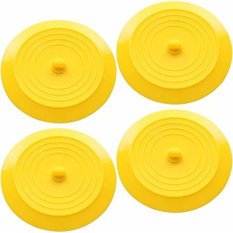 Bouchon De Lavabo À Ventouse - Silicone Alimentaire - Diamètre 15 Cm - Universel Pour Évier Et Baignoire - Lot De 4 (1/4)