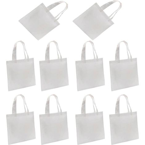 10 Pièces Légers Réutilisables de Sublimation Sac à Provisions Presse à Chaud Sac Fourre-Tout Personnalisé pour Bricolage Décoration Act (1/5)